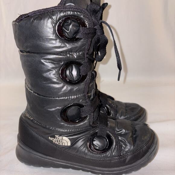 The North Face Insulated Womens Black Boots Lace Up US Size 7 Goose Down Grommet - Picture 1 of 9